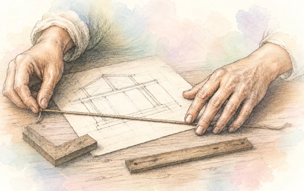 Mãos desenhando